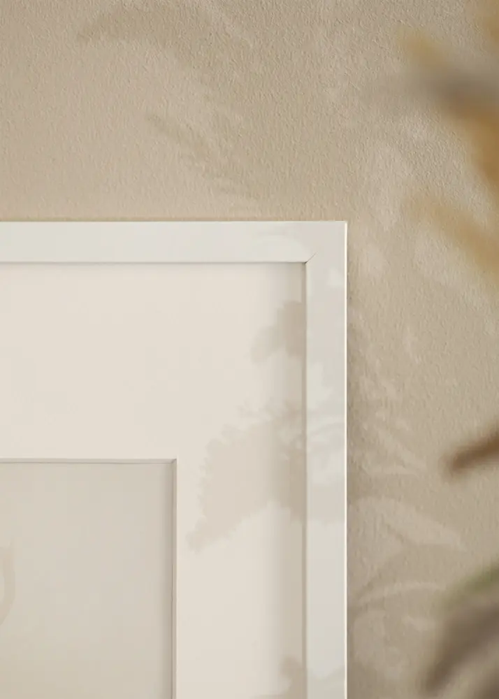Moldura Modern Vidro acrílico Branco 50x50 cm