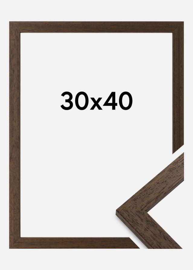Moldura Brown Wood Vidro acrílico 30x40 cm
