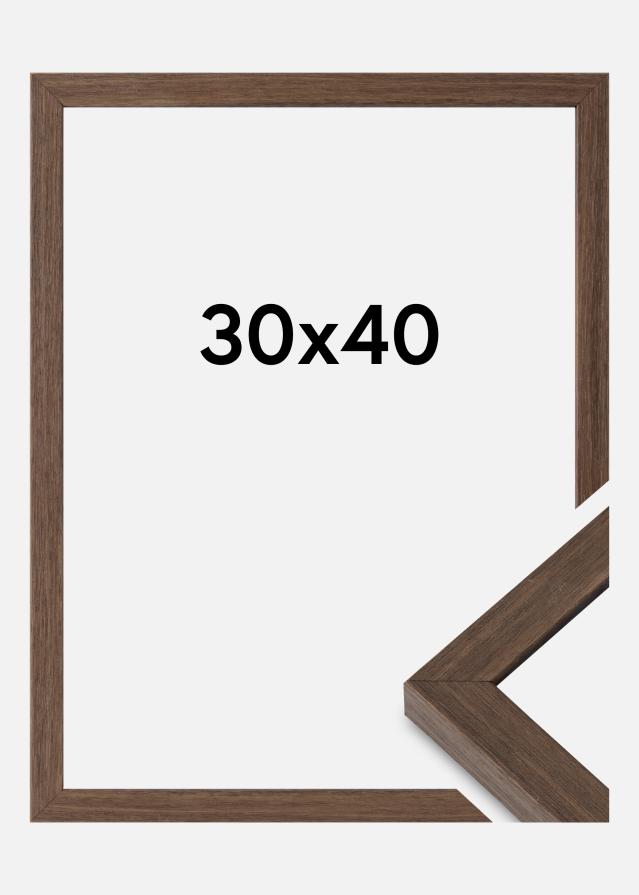 Moldura Hermes Vidro acrílico Nogueira 30x40 cm