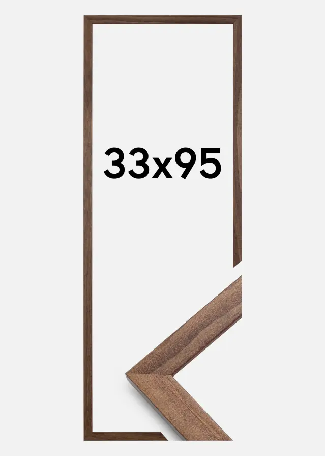 Moldura Stilren Vidro acrílico Nogueira 33x95 cm