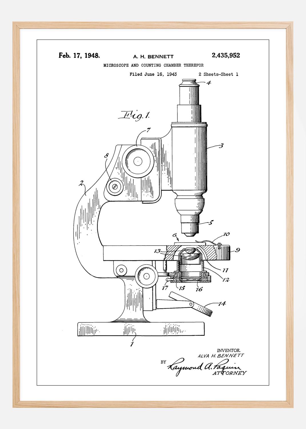 Product Image for Patent Print - Microscope - White Póster (21x29.7 cm (A4))