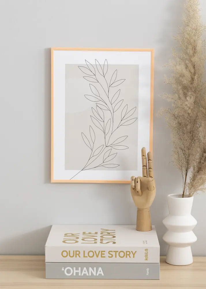 Moldura New Lifestyle Apricot 30x40 cm - Passe-partout Branco 21x29,7 cm (A4)