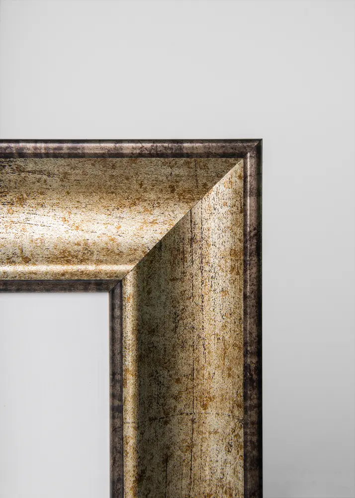 Moldura Saltsjöbaden Ouro antigo 40x50 cm - Passe-partout Branco 29,7x42 cm (A3)