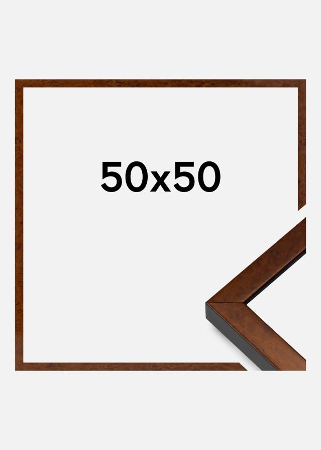 Moldura Ares Vidro acrílico Burr Walnut 50x50 cm