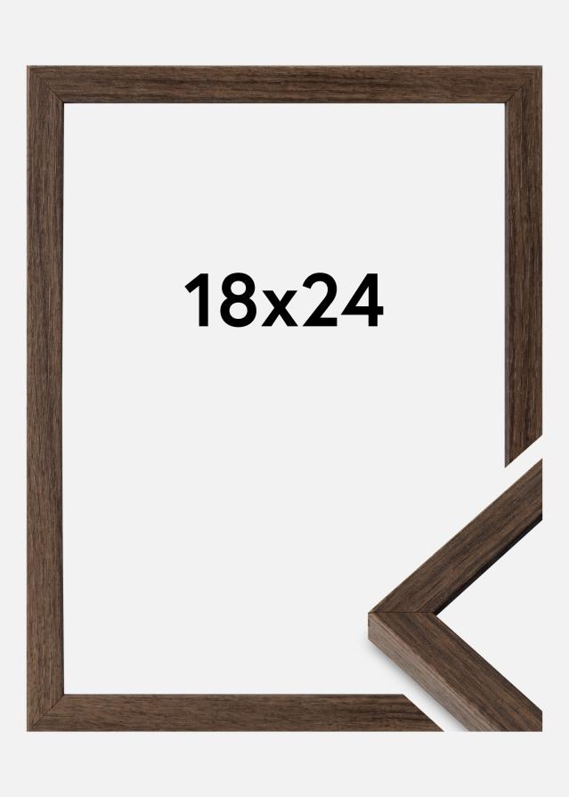 Moldura Ares Vidro acrílico Nogueira 18x24 cm