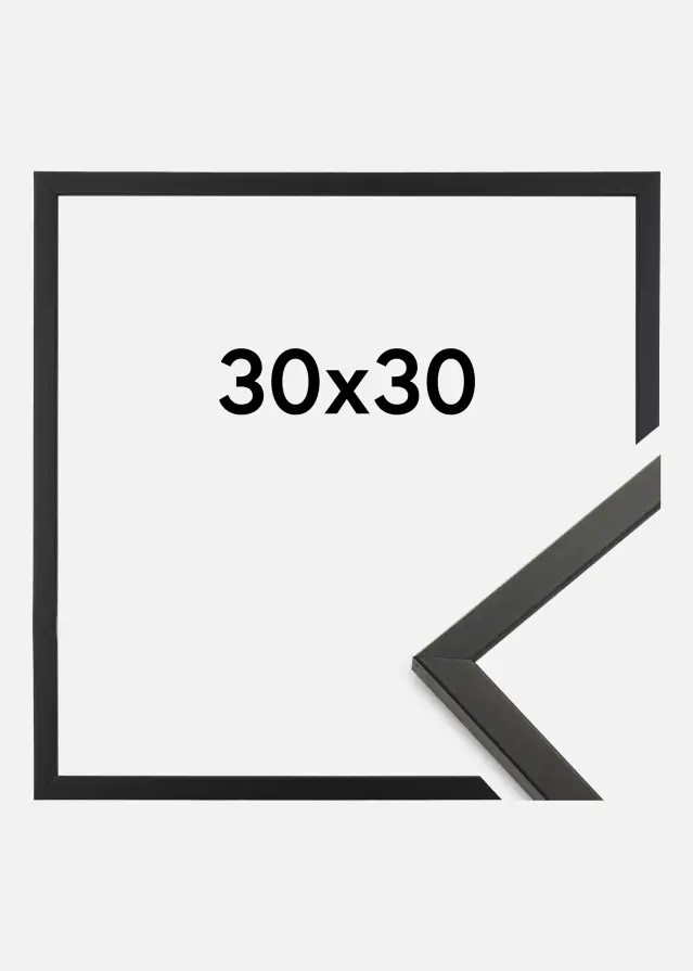 Moldura Galant Vidro acrílico Preto 30x30 cm