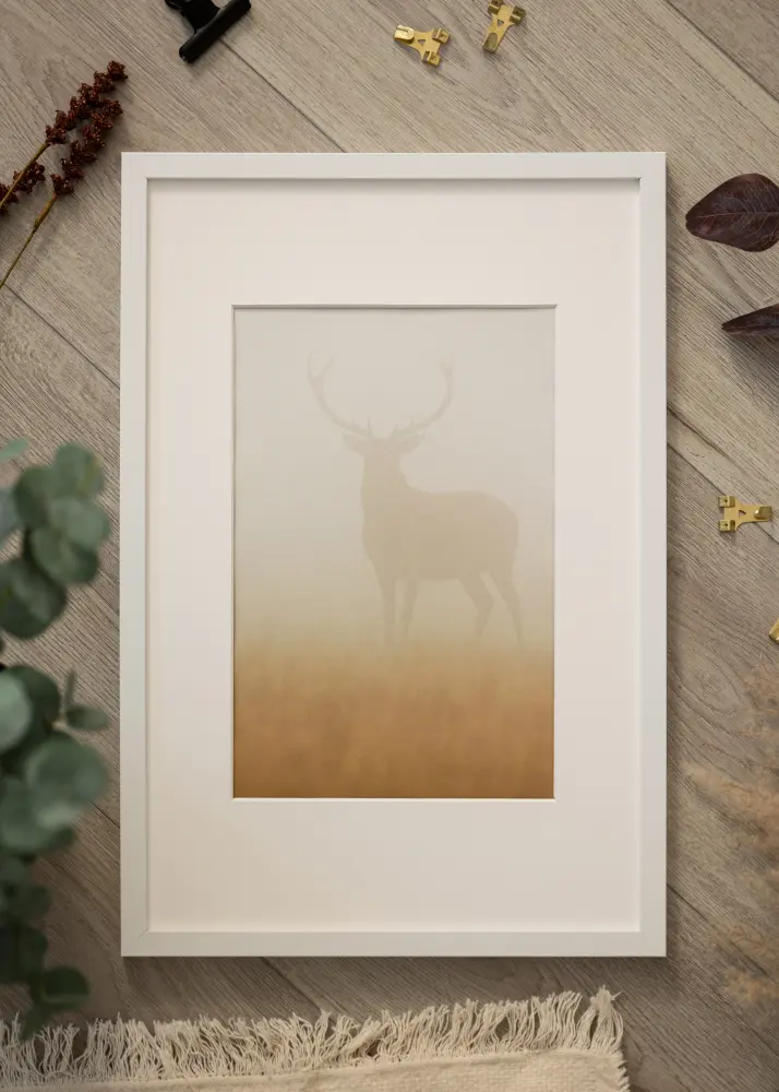 Moldura Modern Vidro acrílico Branco 50x50 cm