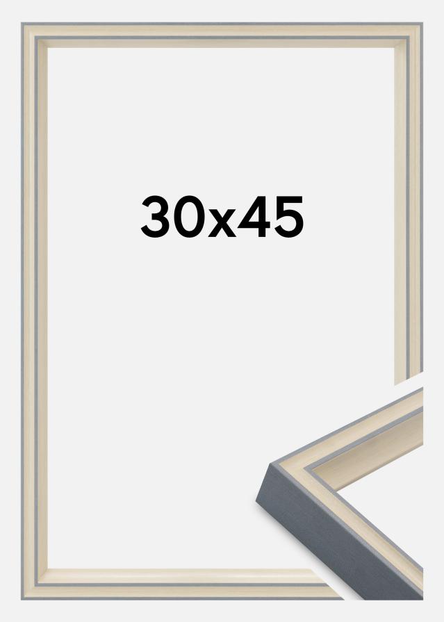 Moldura Riga Vidro acrílico Cinzenta 30x45 cm