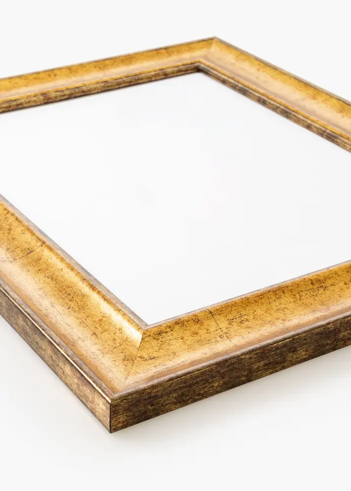 Moldura Saltsjöbaden Dourado 30x40 cm - Passe-partout Branco 20x30 cm