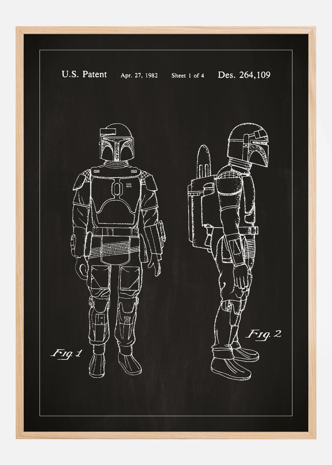 Product Image for Desenho de patentes - Star Wars - Boba Fett - Preto Póster (21x29.7 cm (A4))