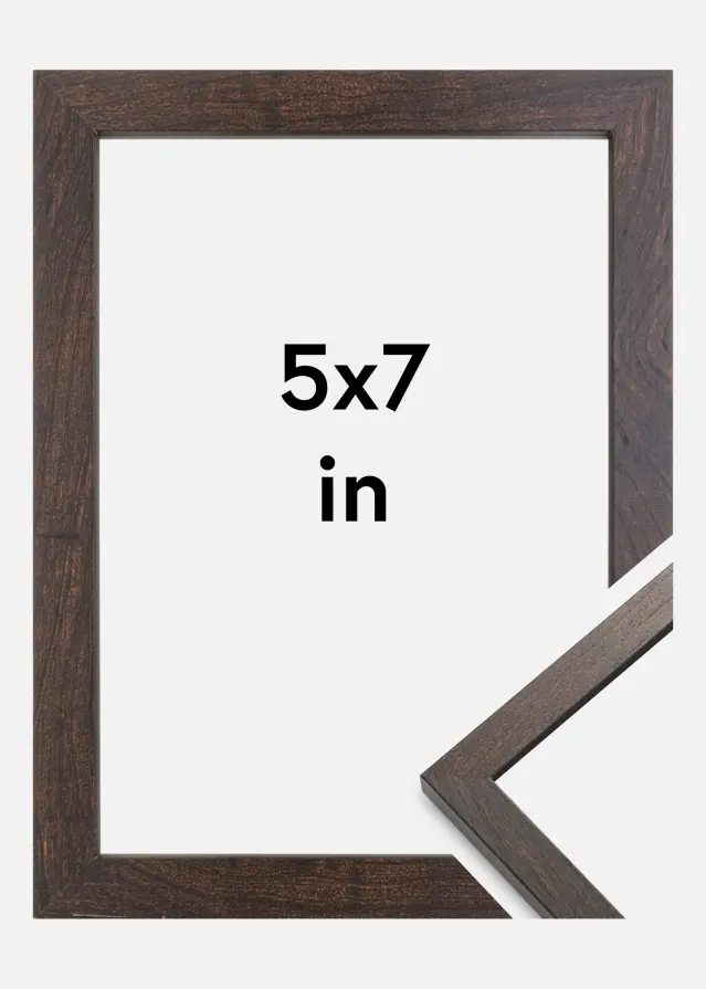 Moldura Trendy Vidro Acrílico Nogueira 5x7 inches (12,7x17,8 cm)
