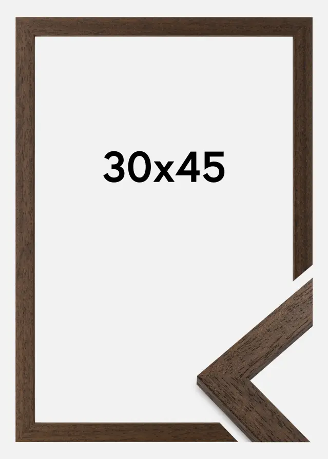 Moldura Brown Wood Vidro acrílico 30x45 cm