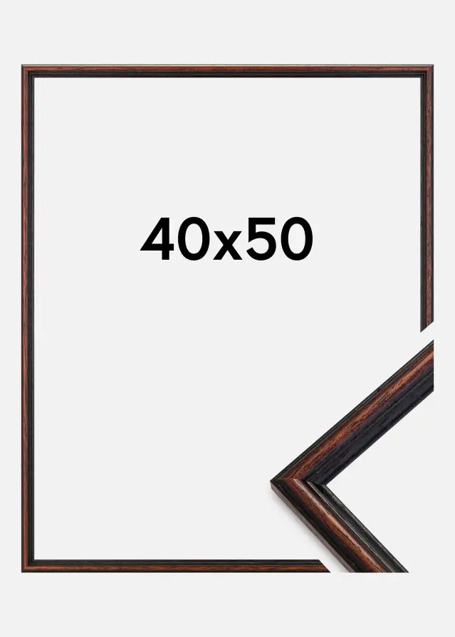Moldura Horndal Vidro acrílico Nogueira 40x50 cm