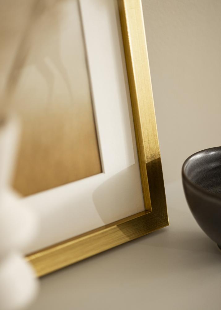 Blocky Gold 85x115 cm - Passe-partout Branco 70x100 cm