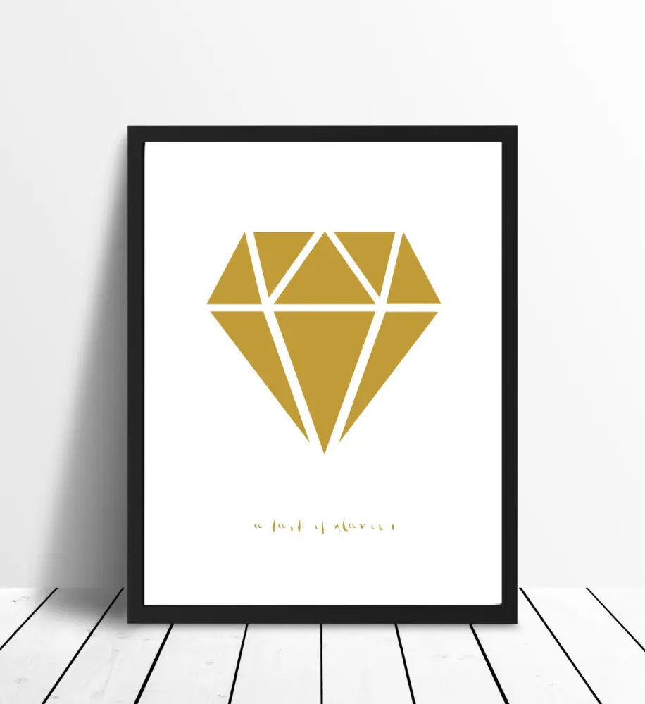 Diamante - Dourado Póster
