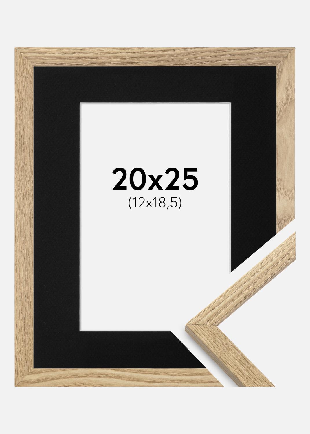 Product Image for Moldura Trendy Carvalho 20x25 cm - Passe-partout Preto 13x19,5 cm