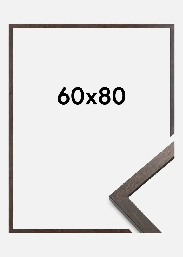 Moldura Trendy Vidro Acrílico Nogueira 60x80 cm