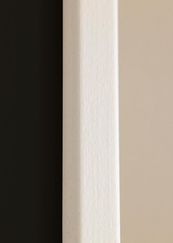 Moldura Kaspar Branco 40x60 cm - Passe-partout Preto 30x50 cm