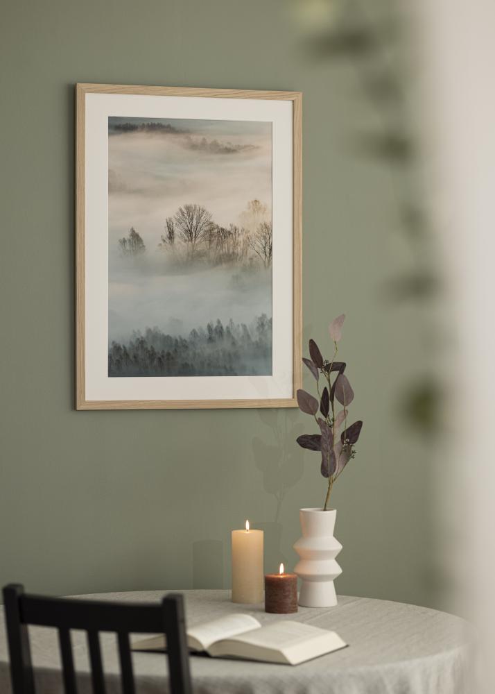 Moldura Oak Wood Vidro acrílico 65x95 cm