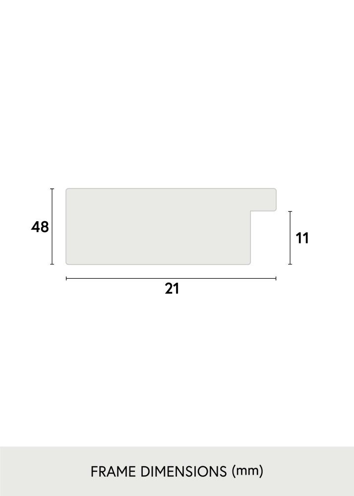 Härjedalen Preto 85x115 cm - Passe-partout Branco 70x100 cm