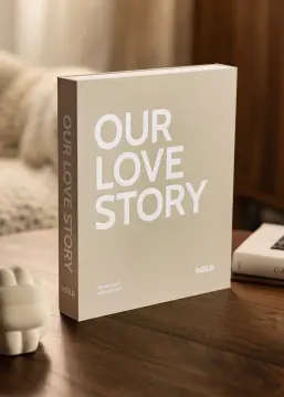 KAILA OUR LOVE story Grey - Coffee Table Photo Álbum (60 Preto Páginas)