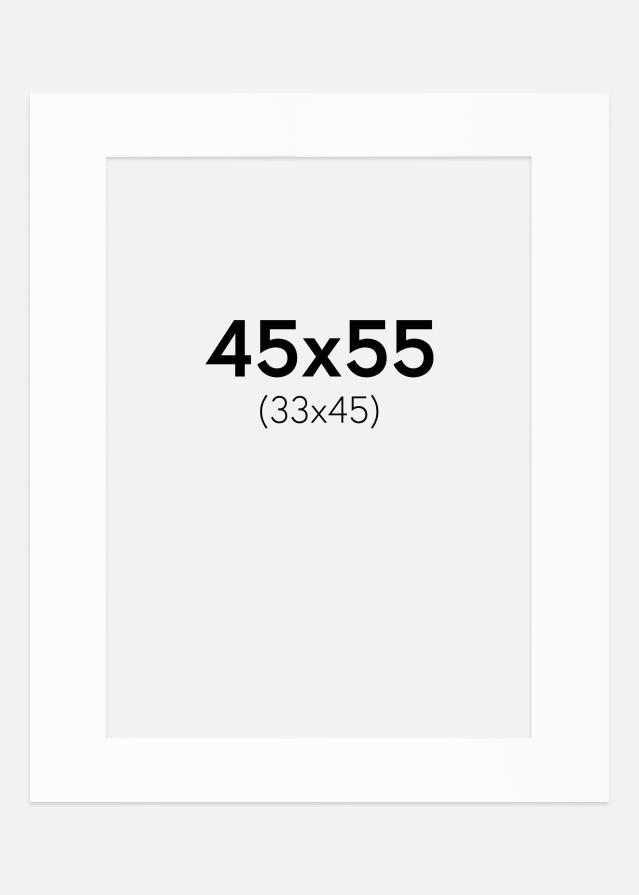 Passe-partout Branco Padrão (Bordo interior branco) 45x55 cm (33x45)