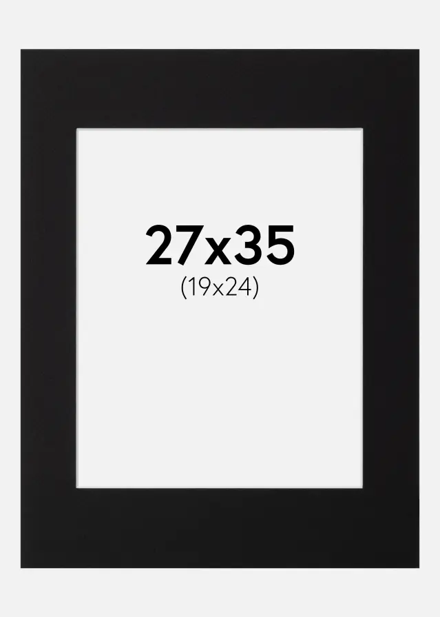 Passe-partout Canson Preto (Bordo interior branco) 27x35 cm (19x24)