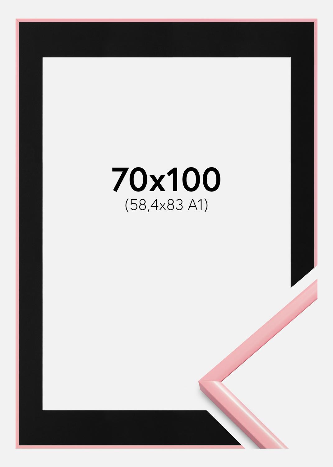 Product Image for Moldura New Lifestyle Cor-de-rosa 70x100 cm - Passe-partout Preto 59,4x84 cm