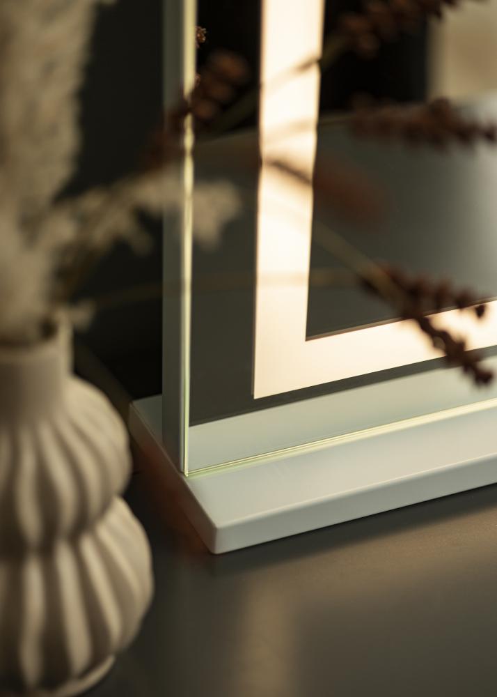 KAILA Espelho para toucador Vanity LED Branco 80x65 cm