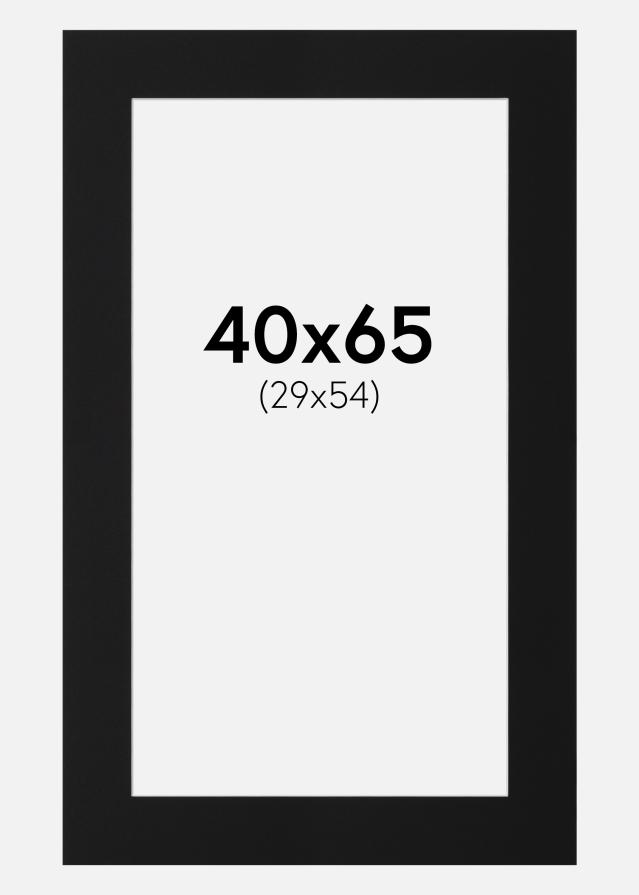 Passe-partout Preto Padrão (Bordo interior branco) 40x65 cm (29x54)