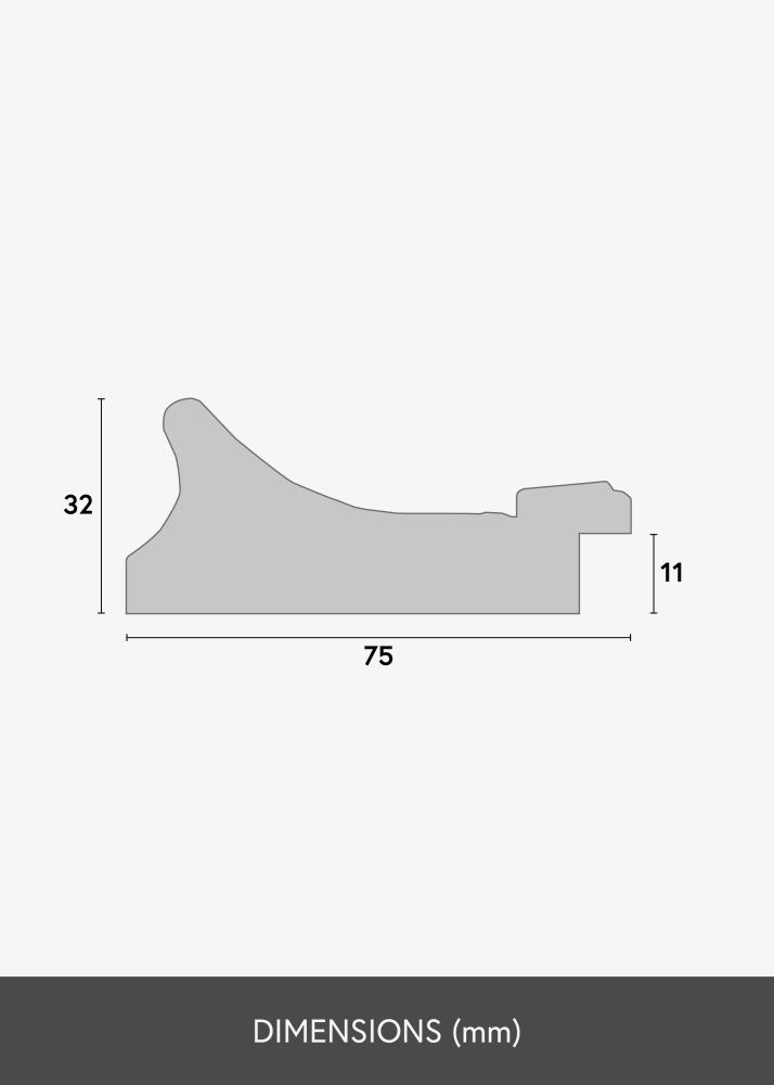 Moldura Camden Prateado - Tamanho personalizável