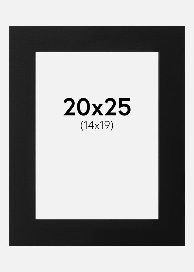 Passe-partout Preto (Bordo interior preto) 20x25 cm (14x19)