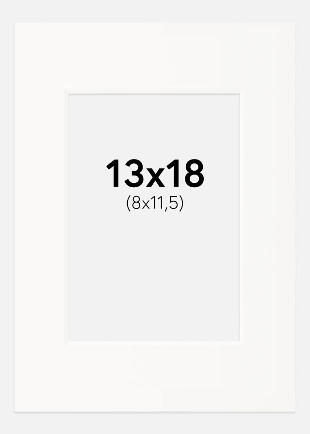 Passe-partout Offwhite (Bordo interior branco) 13x18 cm (8x11,5)