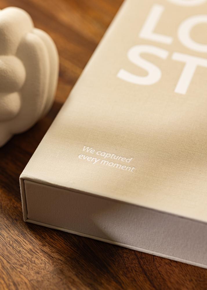 KAILA OUR LOVE story Grey - Coffee Table Photo Álbum (60 Preto Páginas)