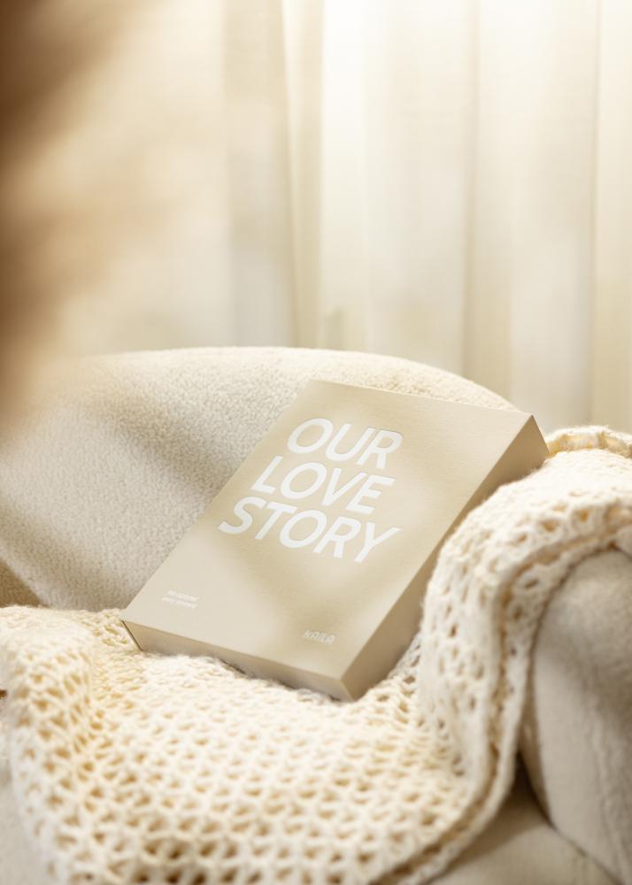 KAILA OUR LOVE story Grey - Coffee Table Photo Álbum (60 Preto Páginas)