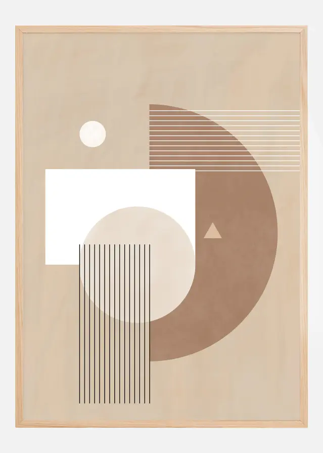 Neutral Semicircles Poster No.1 Póster