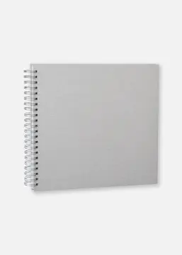 Base Line Canvas Wire-O Beige 30x30 cm (50 Páginas brancas / 25 folhas)