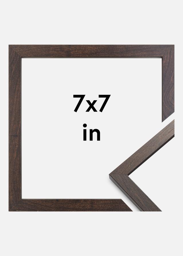 Moldura Trendy Vidro Acrílico Nogueira 7x7 inches (17,8x17,8 cm)