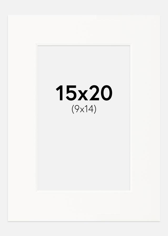 Passe-partout Offwhite (Bordo interior branco) 15x20 cm (9x14)