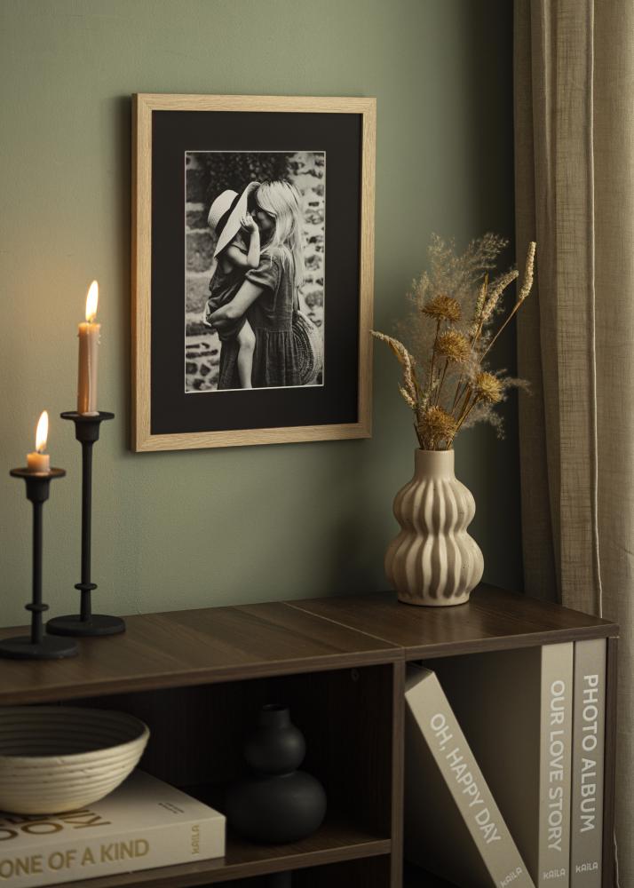 Passe-partout Preto Padrão (Bordo interior branco) 13x18 cm (8x11,5)