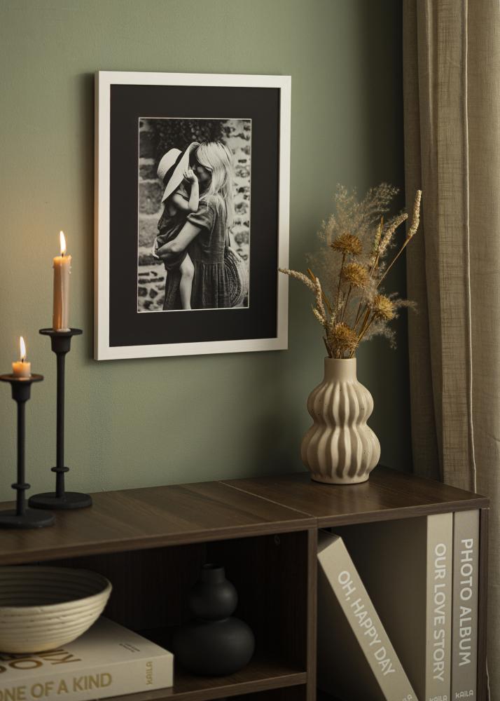 Passe-partout Preto Padrão (Bordo interior branco) 13x18 cm (8x11,5)