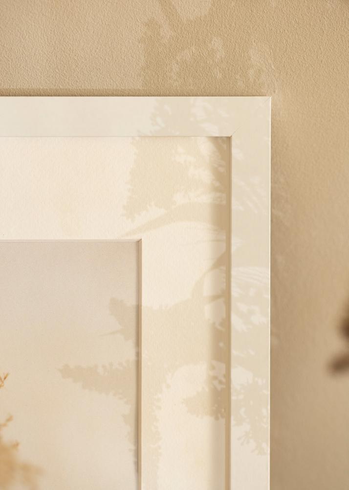 Moldura BGA Classic Vidro acrílico Branco 70x90 cm