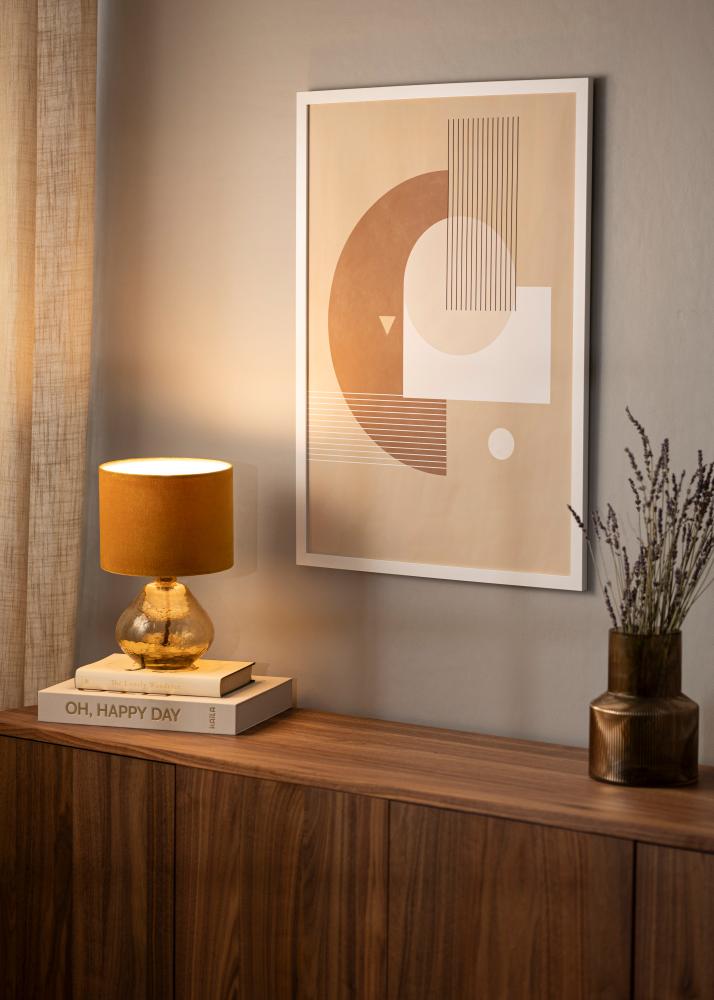 Moldura BGA Classic Vidro acrílico Branco 70x90 cm