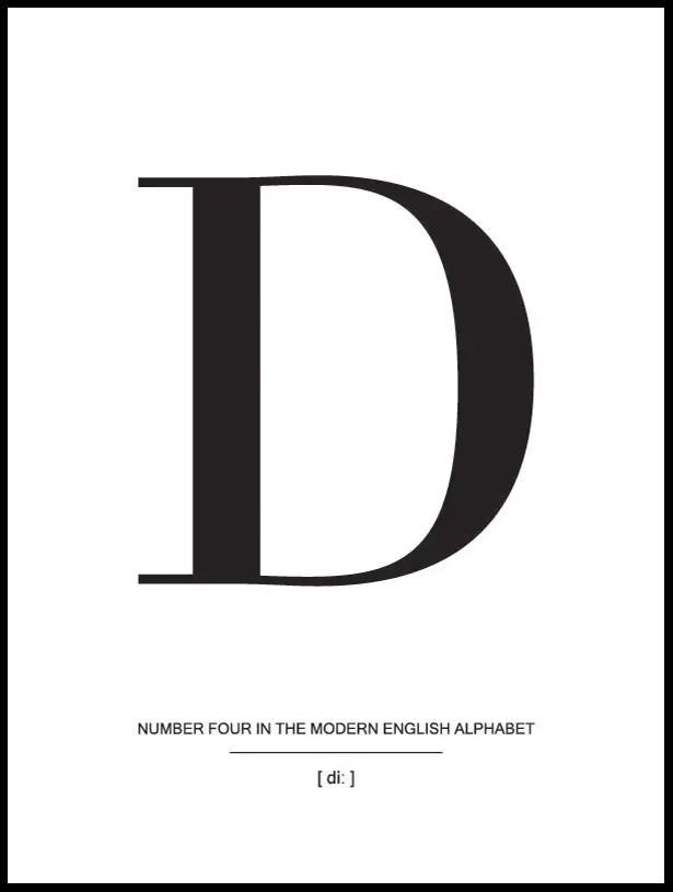 Letter D Póster