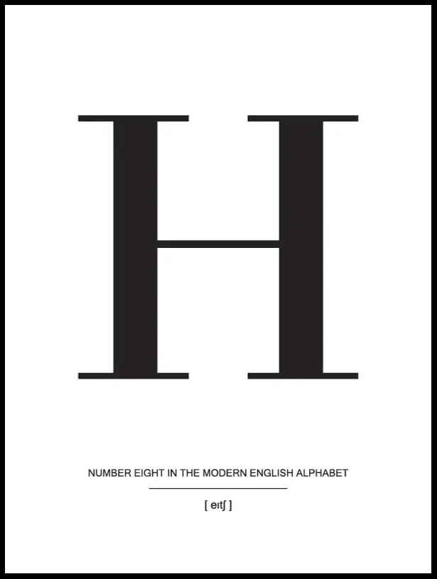 Letter H Póster