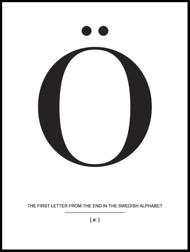 Letter Ö Póster