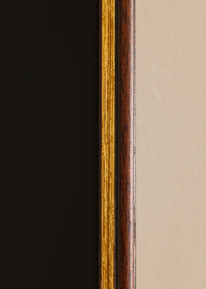 Moldura Horndal Castanho 40x60 cm - Passe-partout Preto 30x50 cm