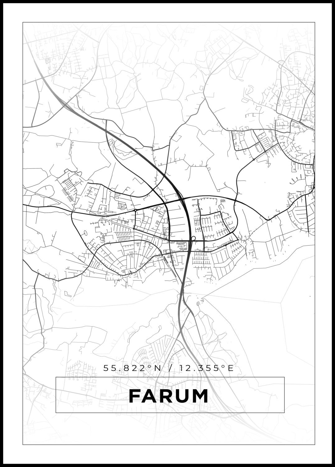 Product Image for Mapa - Farum - Cartaz Branco (21x29.7 cm (A4))
