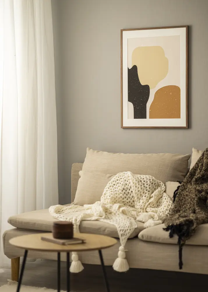 Moldura Soul Walnut Veneer 30x40 cm - Passe-partout Branco 21x29,7 cm (A4)