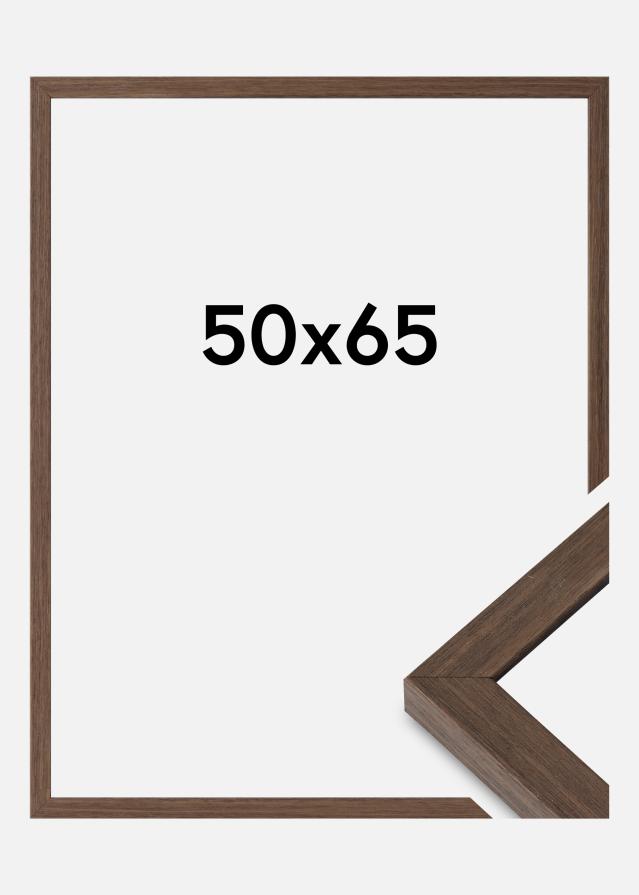 Moldura Hermes Vidro acrílico Nogueira 50x65 cm